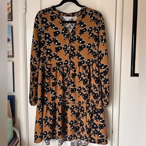 Nine West tiered mini shirt dress